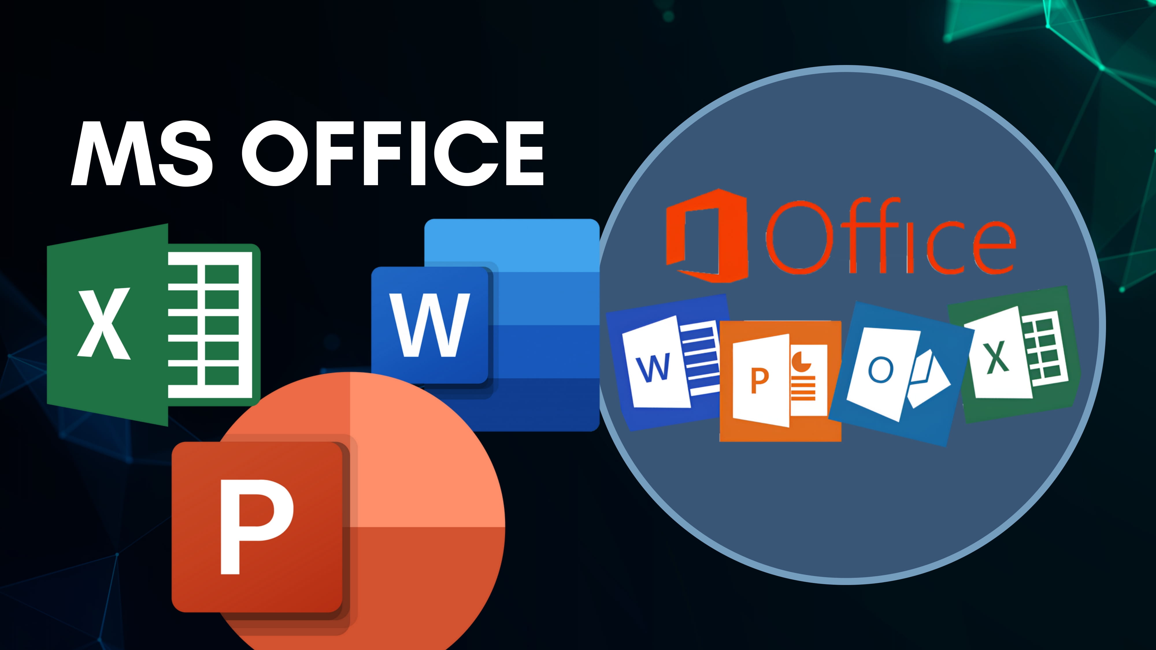 Infographic showing Windows and Linux logos side by side, with icons for file explorer, settings, and taskbar with neon cyan and green accents on a dark background